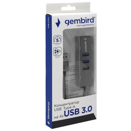 USB-разветвитель Gembird UHB-C454 черный