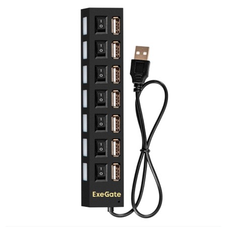 USB-разветвитель ExeGate DUB-72SW (EX293978RUS) черный