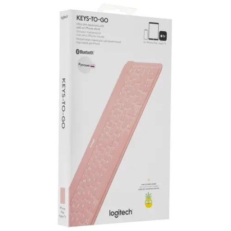 Клавиатура беспроводная Logitech Keys-To-Go (920-010122) розовый