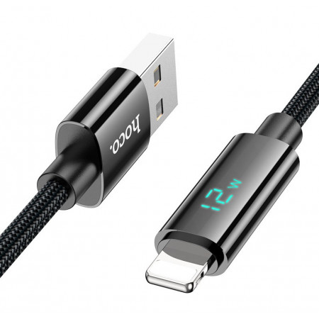 Кабель Lightning 8-pin - USB 2.0 Type-A Hoco U125 1.2 м черный