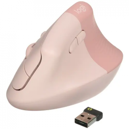 Мышь беспроводная Logitech Lift Bluetooth Vertical Ergonomic (910-006478) розовый