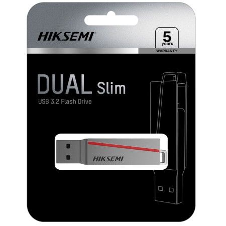 64 ГБ USB Флеш-накопитель HikSemi E307C (HS-USB-E307C/64G/U3) серебристый