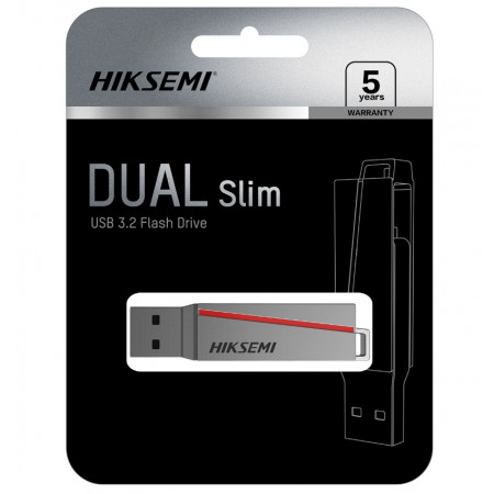 128 ГБ USB Флеш-накопитель HikSemi HS-USB-E307C/128G/U3 серебристый