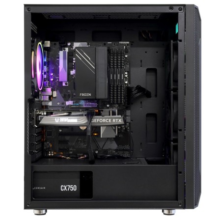 Системный блок Ryzen 7 5700X-3.4GHz/B450/RAM 32GB/SSD 1TB (M.2)/RTX4060-8GB/no DVD/750W/ черный