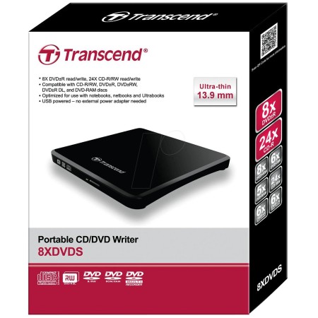 Внешний оптический привод Transcend TS8XDVDS-K черный
