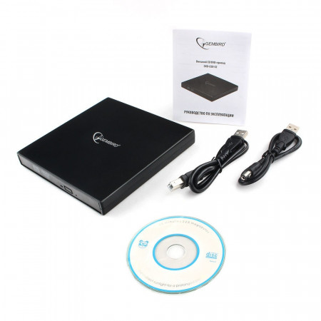 Внешний оптический привод Gembird DVD-USB-02R черный