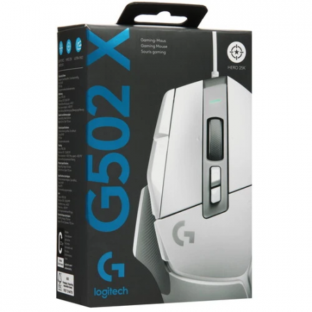 Мышь проводная Logitech G502 X (910-006146) белый