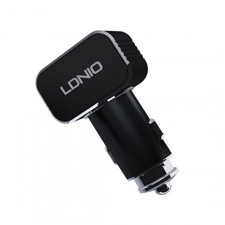 Автомобильное зарядное устройство LDNIO C306 2*USB-A 18W 5V-3.6A Auto Lightning (C306 Lightning) Чёрный