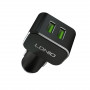 Автомобильное зарядное устройство LDNIO C306 2*USB-A 18W 5V-3.6A Auto Lightning (C306 Lightning) Чёрный