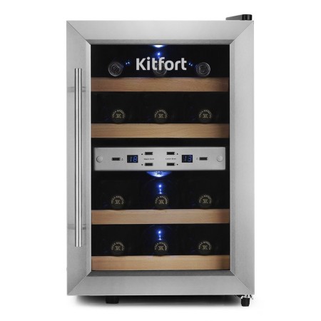 Винный шкаф Kitfort KT-2404 серебристый