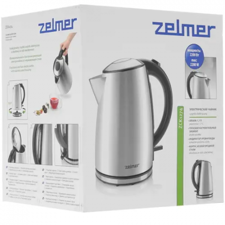 Электрический чайник Zelmer ZCK1274 серебристый