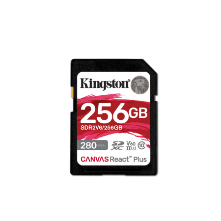 256 ГБ Карта памяти Kingston Canvas React Plus V60 SDXC (SDR2V6/256GB) чёрный