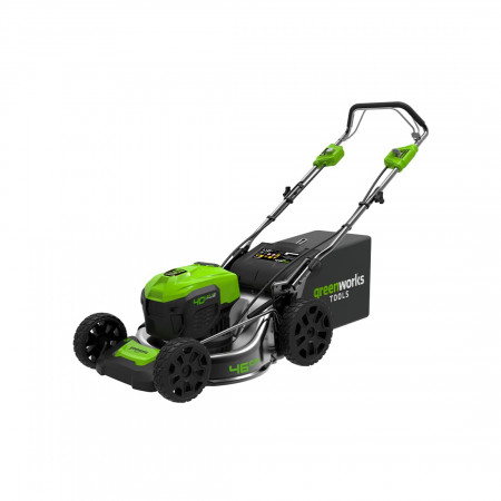 Газонокосилка аккумуляторная Greenworks 2506807UB черный (С АККУМУЛЯТОРАМИ)
