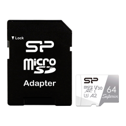 64 ГБ Карта памяти Silicon Power Superior microSDXC (SP064GBSTXDA2V20SP) черный + адаптер
