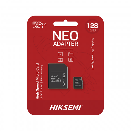 128 ГБ Карта памяти HikSemi NEO microSDXC (HS-TF-C1/128G/ADAPTER) черный + адаптер