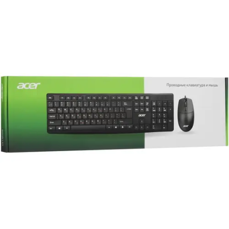 Клавиатура + мышь проводная Acer OMW141 (ZL.MCEEE.01M) чёрный