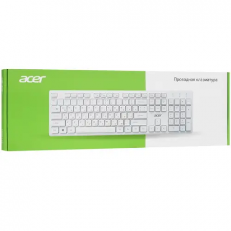 Клавиатура проводная Acer OKW123 (ZL.KBDEE.00D) белый