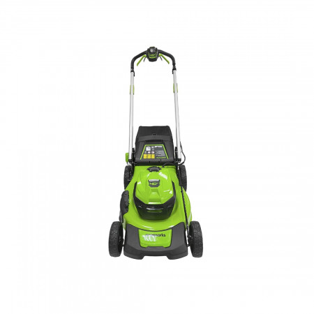 Газонокосилка аккумуляторная Greenworks 2517407UB зеленый (С АККУМУЛЯТОРАМИ)