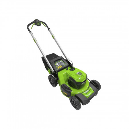 Газонокосилка аккумуляторная Greenworks 2517407UB зеленый (С АККУМУЛЯТОРАМИ)