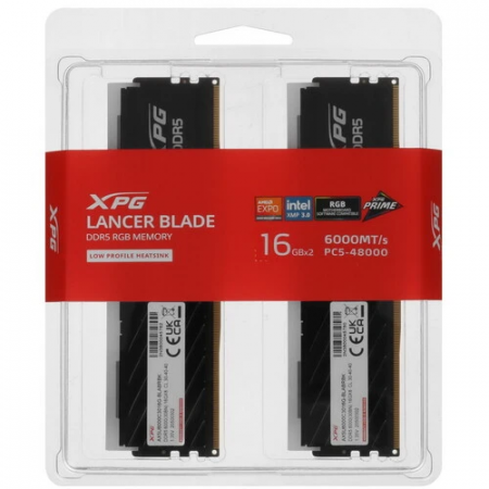 Оперативная память ADATA XPG Lancer Blade RGB (AX5U6000C3016G-DTLABRBK) 32 ГБ чёрный