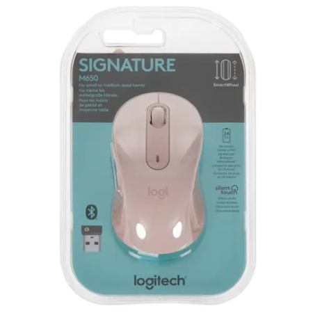 Мышь беспроводная Logitech Signature M650 (910-006254) розовый