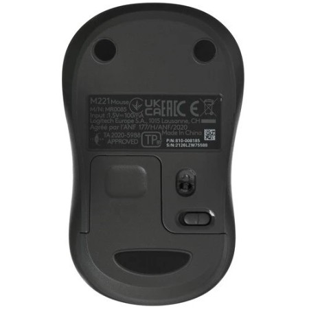 Мышь беспроводная Logitech Wireless Mouse M221 (910-006510) чёрный