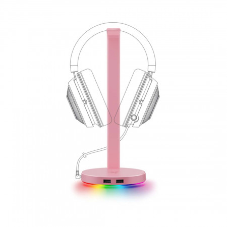Подставка для наушников Razer Base Station V2 Chroma (RC21-01510200-R3M1) Розовый