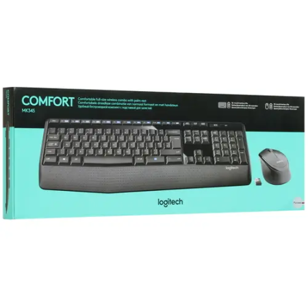 Клавиатура + мышь беспроводная Logitech Wireless Desktop MK345 (920-008534) черный