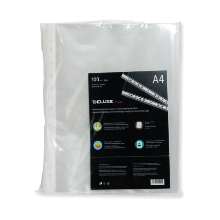 Файл-вкладыш Deluxe Clear A440M А4 100 шт прозрачный 40 мкм