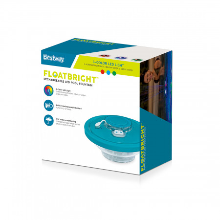 LED-подсветка с фонтаном плавающая для бассейна FloatBright BESTWAY 58493 Голубая