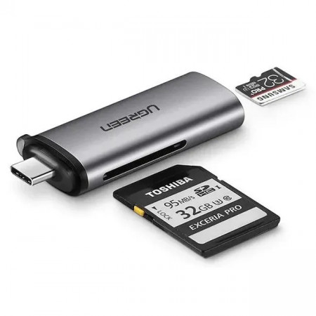 Кард-ридер Ugreen CM184 (50704) серебристый