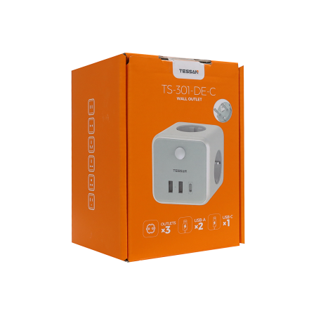Сетевой фильтр Tessan TS-301-DE-C серый