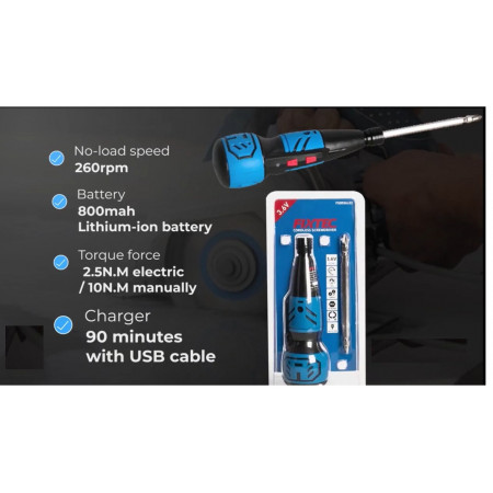 Аккумуляторная отвертка Fixtec FSD036L03 синий