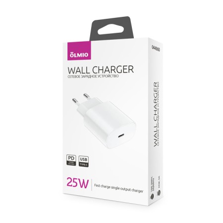 Сетевое зарядное устройство Olmio ЗУ 25W PowerDelivery (44860) белый