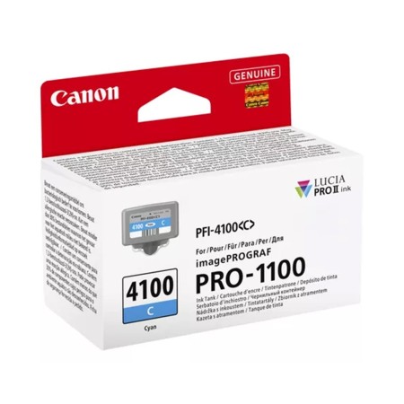 Картридж струйный Canon PFI-4100C (6778C001) голубой (с чипом)