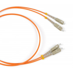 Патч-корд оптический TWT PVC SC/UPC-SC/UPC SM OS2 0.5 м Оранжевый