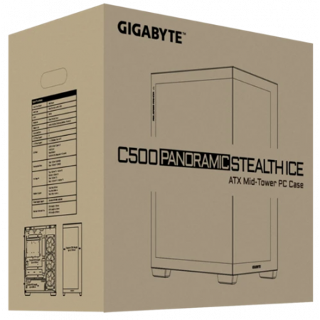 Корпус GIGABYTE C500 PANORAMIC STEALTH ICE (GB-C500PI ST) белый