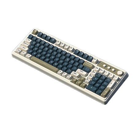 Клавиатура проводная + беспроводная AULA S99 (S99 Light Cream-Navy-Brown) бежевый