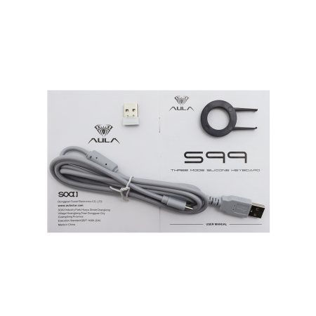 Клавиатура проводная + беспроводная AULA S99 (S99 Light Cream-Navy-Brown) бежевый