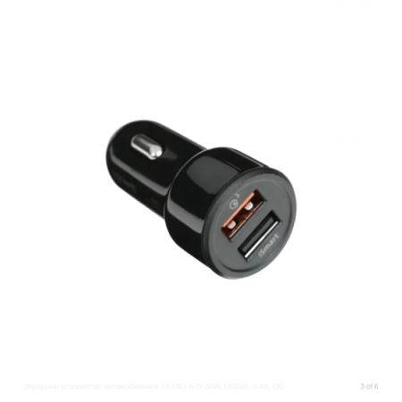 Автомобильное зарядное устройство Olmio АЗУ 30W (38718) черный