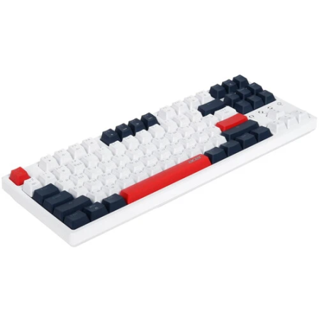 Клавиатура проводная Acer OKW305 (ZL.KBDCC.01W) белый/голубой/красный