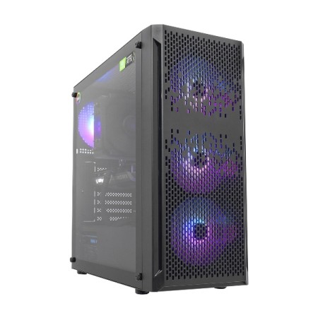 Системный блок Ryzen 5 5600X-3.7GHz/B450/RAM 16GB/SSD 512GB (M.2)/RTX4060-8GB/no DVD/750W черный