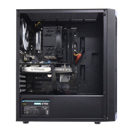 Системный блок Ryzen 5 5600X-3.7GHz/B450/RAM 16GB/SSD 512GB (M.2)/RTX4060-8GB/no DVD/750W черный