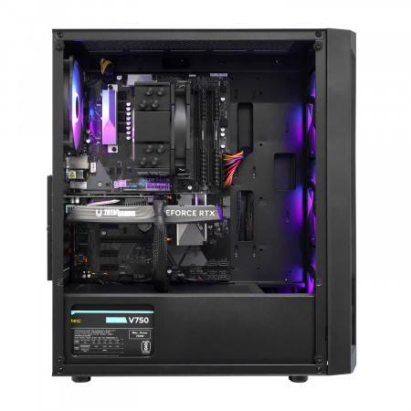 Системный блок Ryzen 5 5600X-3.7GHz/B450/RAM 32GB/SSD 1TB (M.2)/RTX4060-8GB/no DVD/750W черный