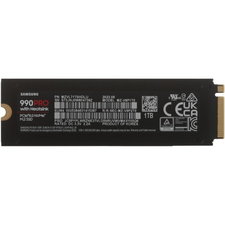 1 ТБ SSD диск Samsung 990 PRO (MZ-V9P1T0CW) черный