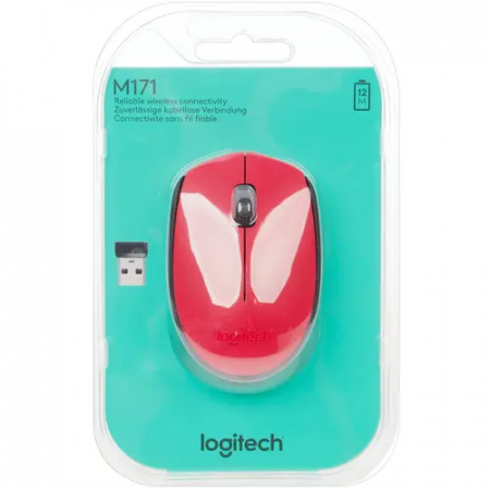 Мышь беспроводная Logitech M171 (910-004641) красный
