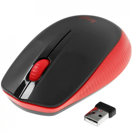 Мышь беспроводная Logitech M190 (910-005908/910-005926) красный/чёрный