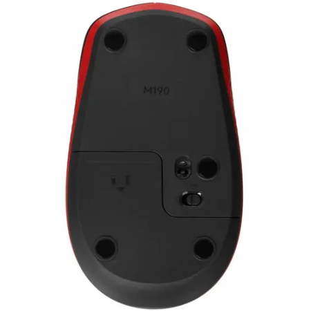 Мышь беспроводная Logitech M190 (910-005908/910-005926) красный/чёрный
