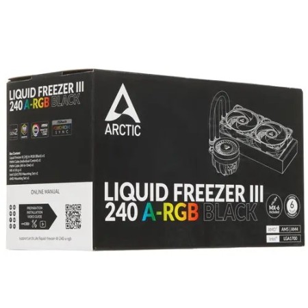 Система водяного охлаждения Arctic Cooling Liquid Freezer III 240 A-RGB (ACFRE00142A) чёрный