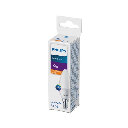 Лампочка Philips LED Candle 5W-500lm-E14-827B35NDFR (9,29003E+11) белый